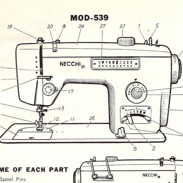 Sewing Machine Necchi Etsy
