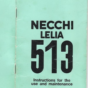 necchi lelia 513 sewing machine manual PDF E-book, Instant Download