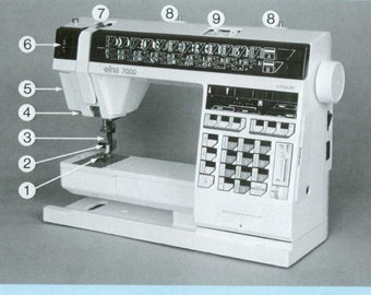 elna 7000 sewing machine Instruction Manual, Elna 7000 Manual PDF, Elna 7000 Sewing Machine Parts List, PDF Download