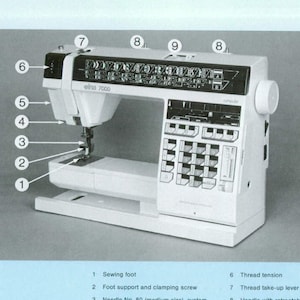 elna 7000 sewing machine Instruction Manual, Elna 7000 Manual PDF, Elna 7000 Sewing Machine Parts List, PDF Download