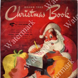 Vintage 1953 Sears Christmas Wishbook / Catalog PDF Digital Download