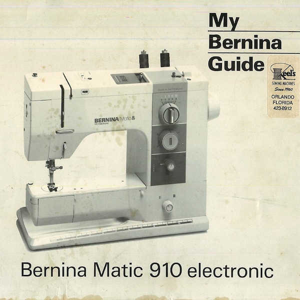 Manual de funcionamiento de instrucciones de la máquina de coser electrónica BERNINA Matic 910 Descargar PDF