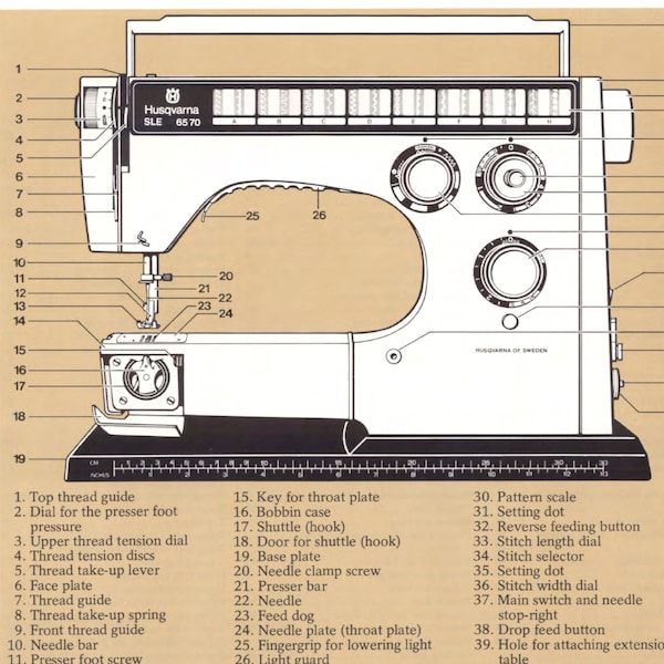 Manual de la máquina de coser Viking SLE 6570, Husqvarna Viking SLE 6570, Manual Viking selectronic 6570 PDF