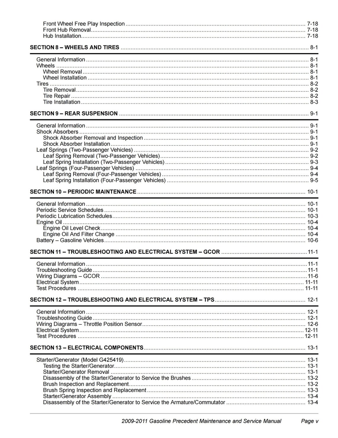 2010 Club Car Precedent Golf Cart Manual PDF, 20092011 Service Manual