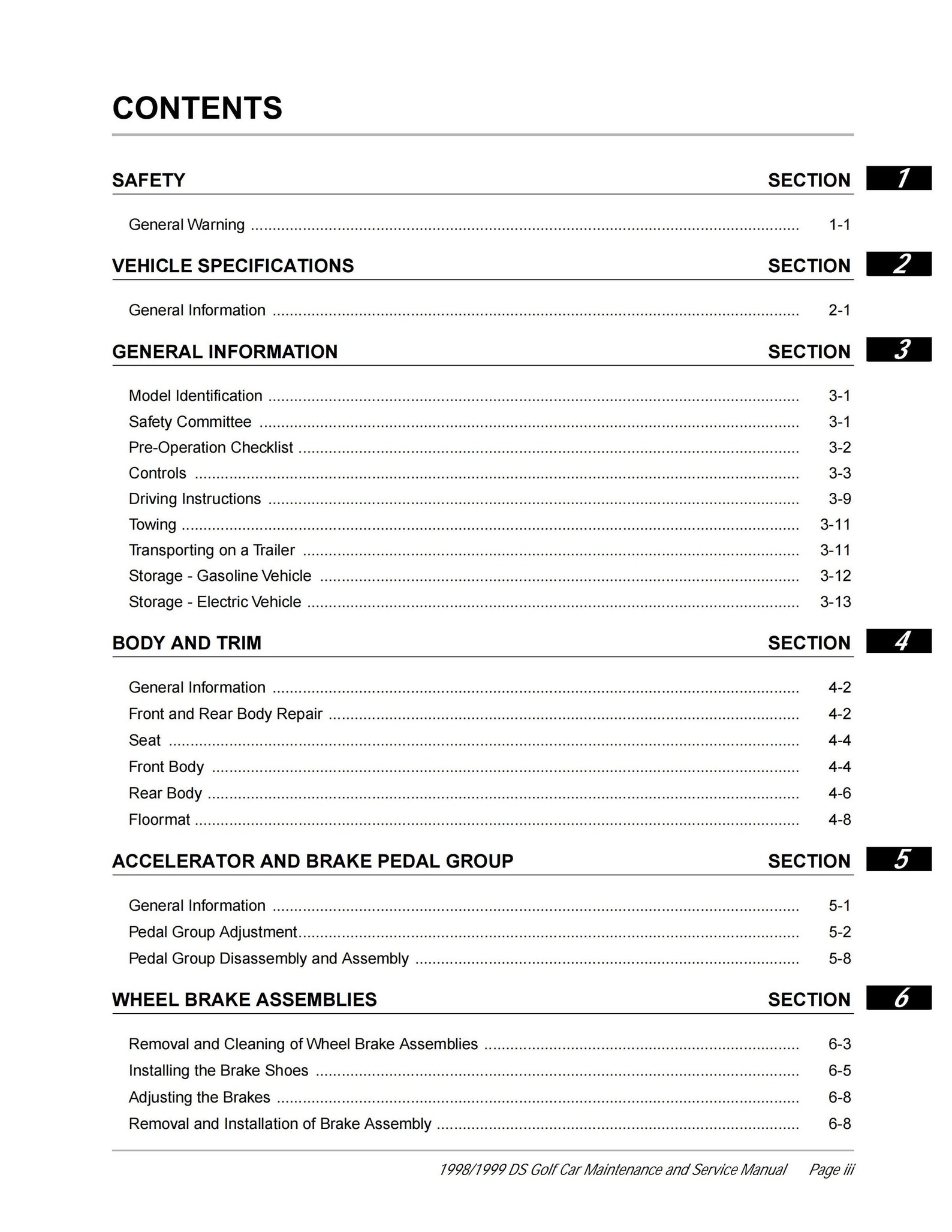 1992 CLUB CAR DS MANUAL visual data 4