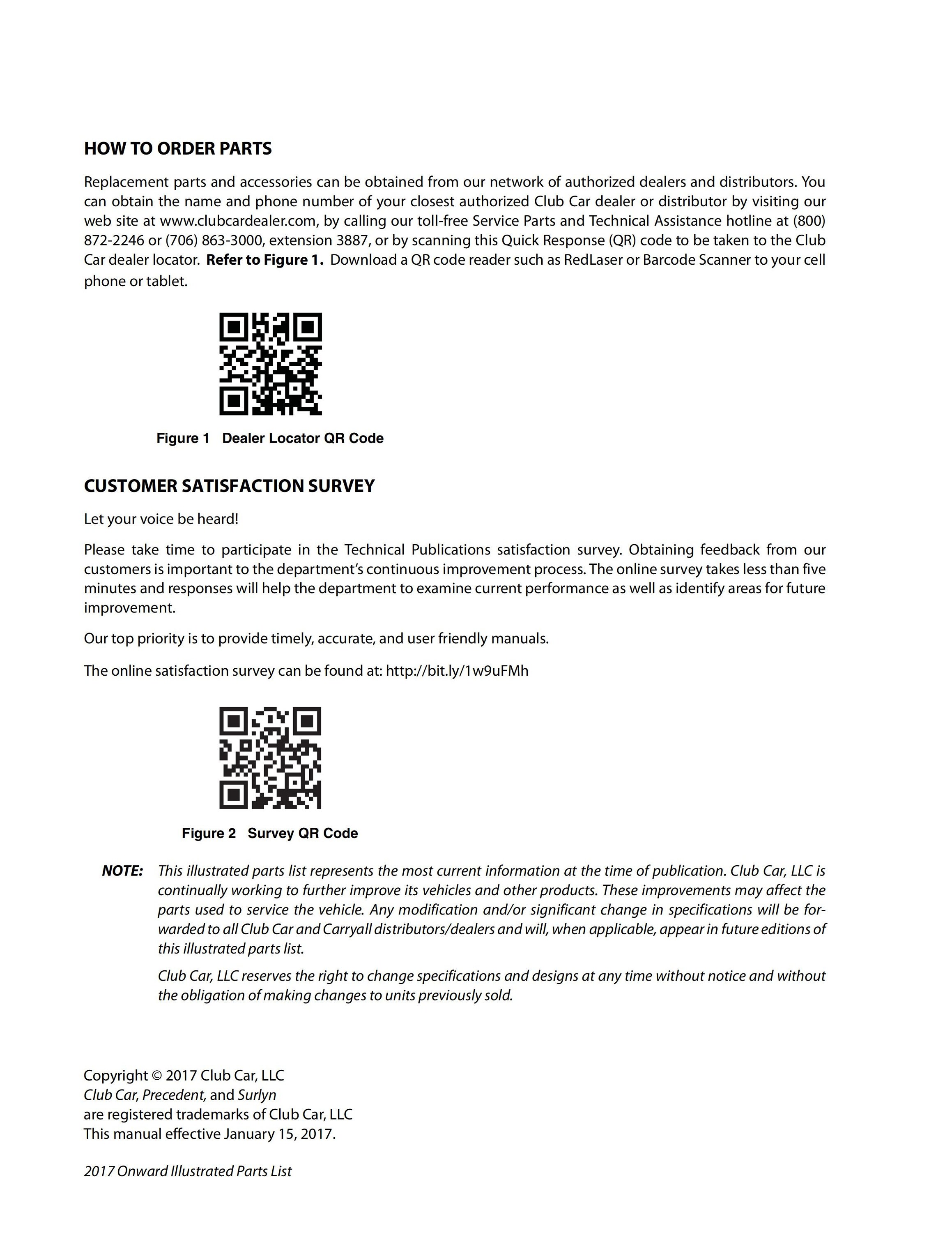 Club Car Checklist.pdf 2017 Club Car Onward Illustrated Parts List PDF, Club Car Onward Golf ...