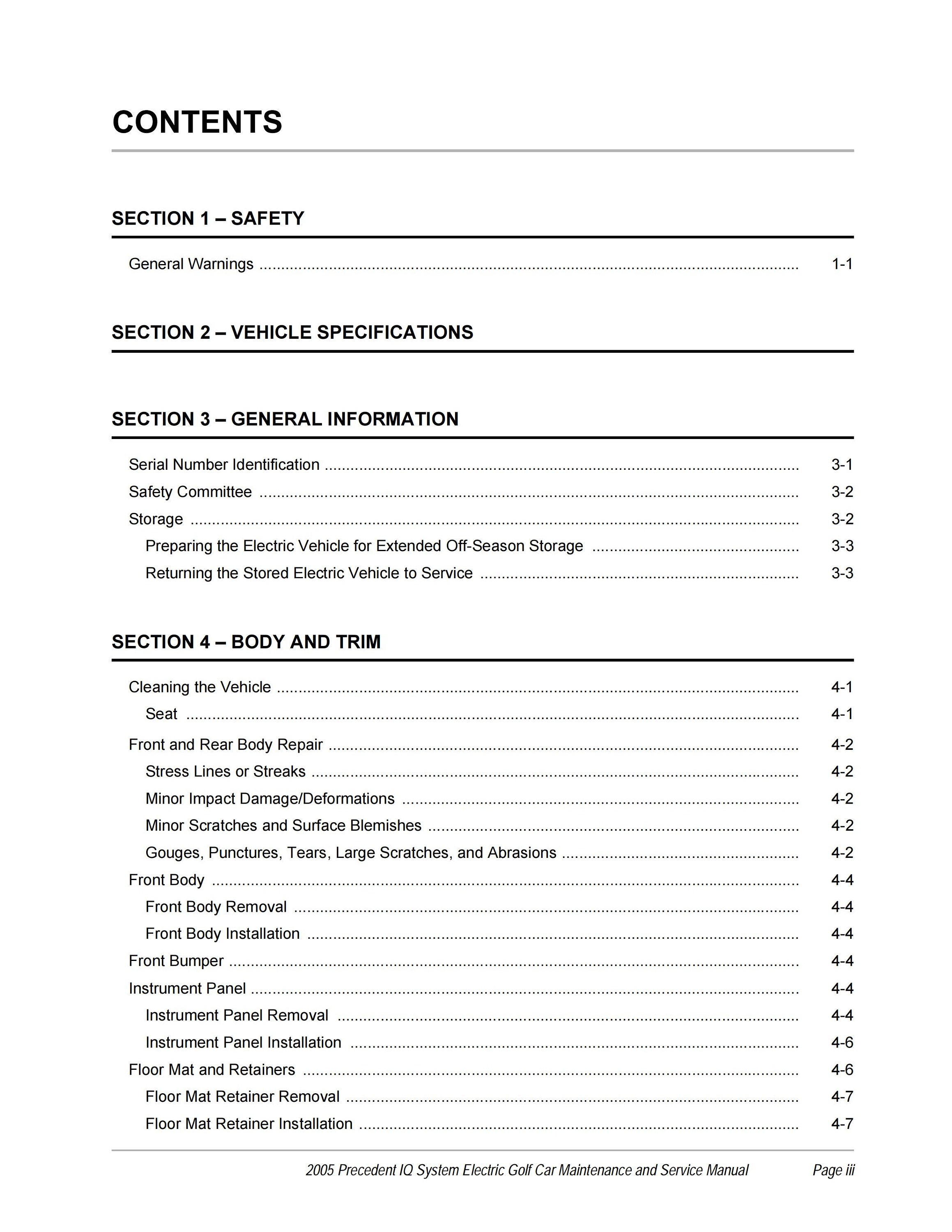 Club Car Checklist.pdf 2005 Club Car Precedent Electric Golf Cart Maintenance & Service Manual ...