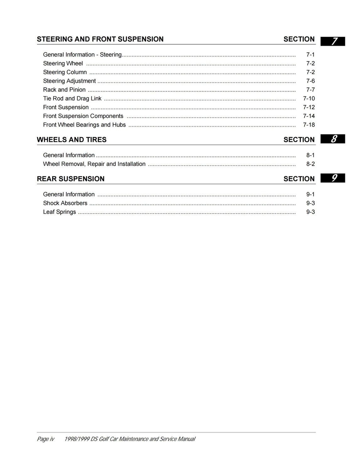 1998 Club Car DS Repair Manual PDF, 19981999 Club Car DS Golf Car