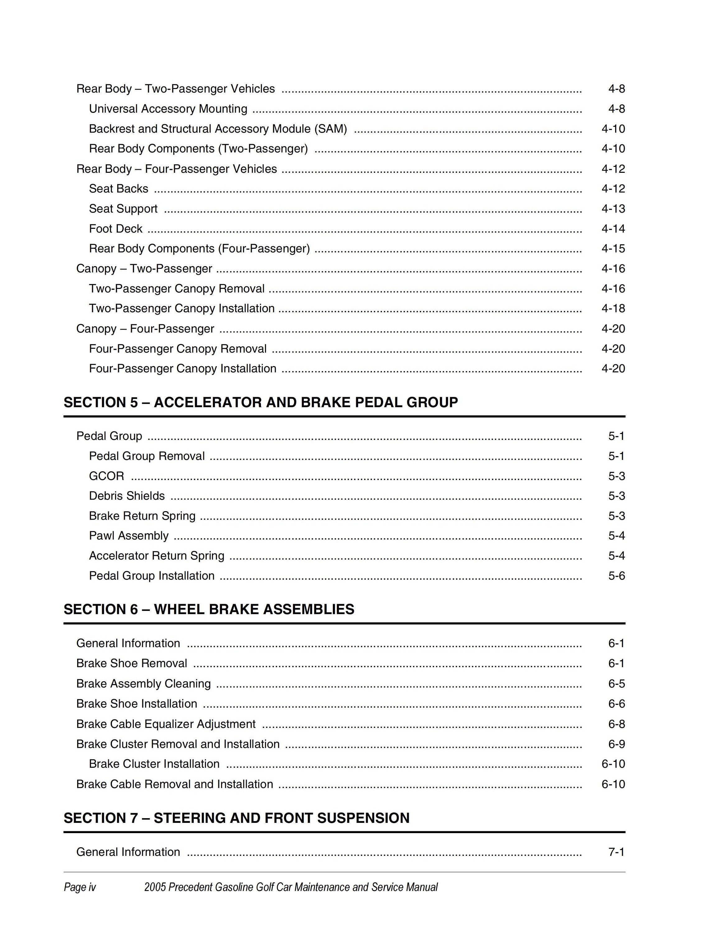 Club Car Checklist.pdf 2005 Club Car Precedent Gas Golf Cart Maintenance & Service Manual ...