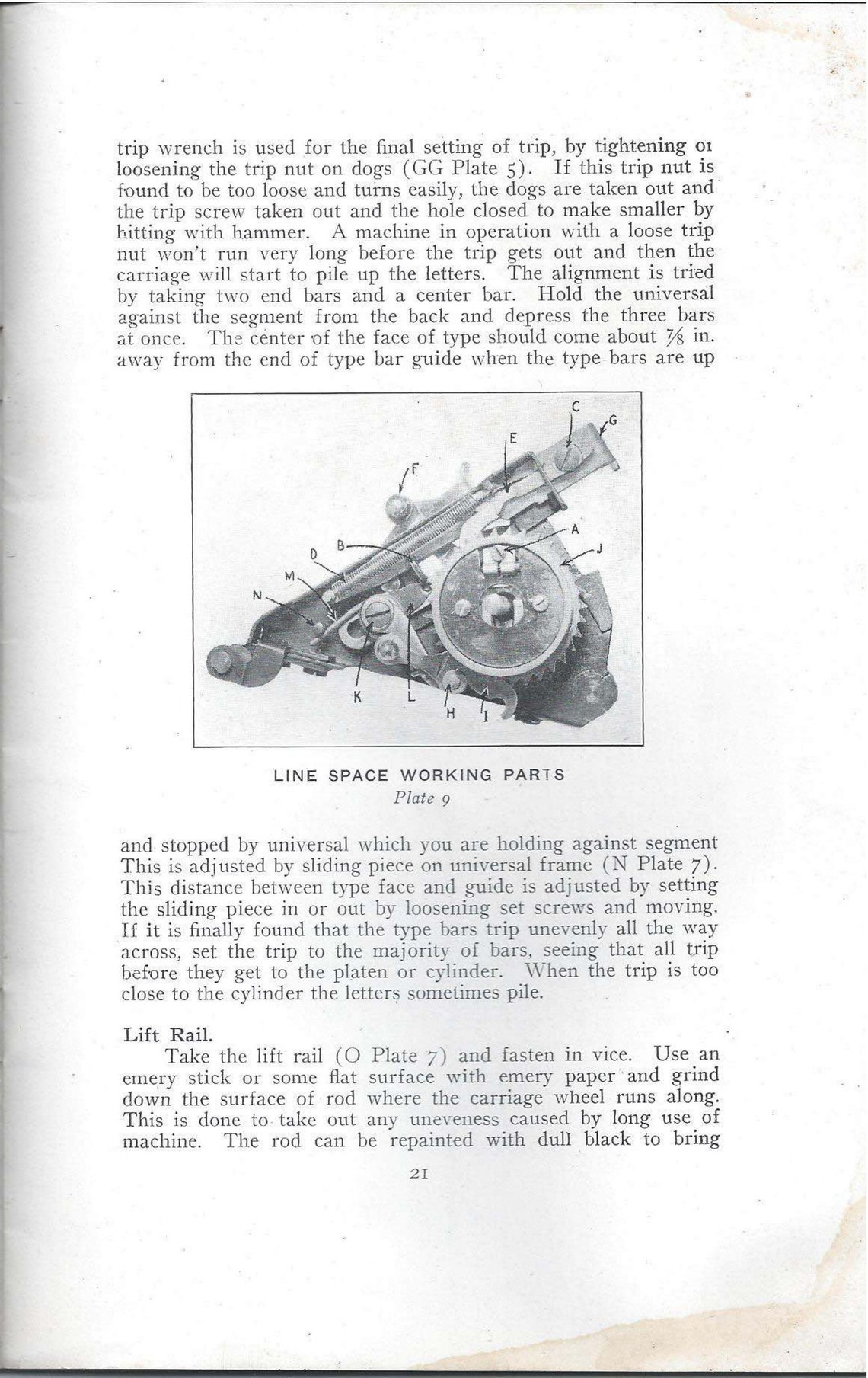 Underwood Typewriter No 5 Repair Manual PDF, How to Repair Rebuilt and Adjust Underwood