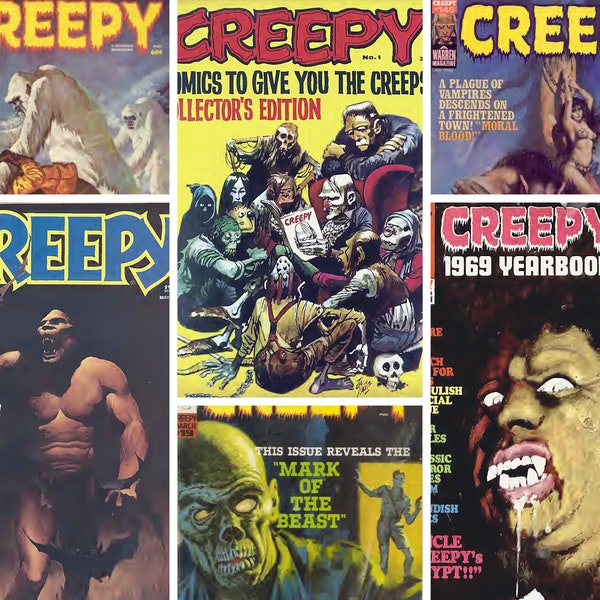 Creepy Magazine Comic Book Collection PDF E-Book, 157 Creepy Comics/Yearbooks, Warren Publishing, Creepy Magazine Collection | PDF E-Books