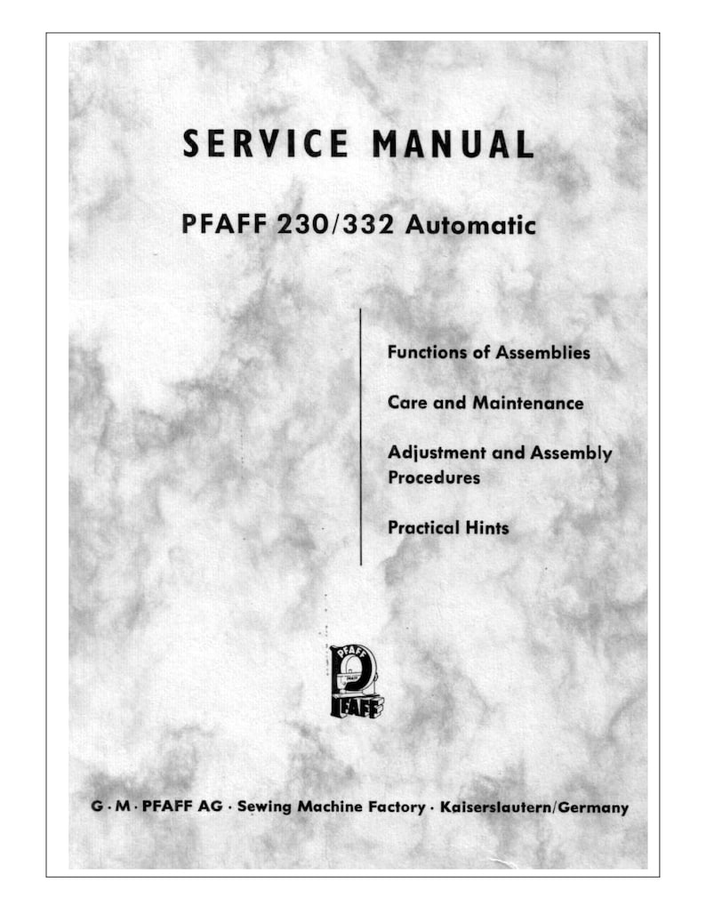 Vintage Pfaff 332 Sewing Machine and Pfaff 230 Sewing Machine Etsy Canada