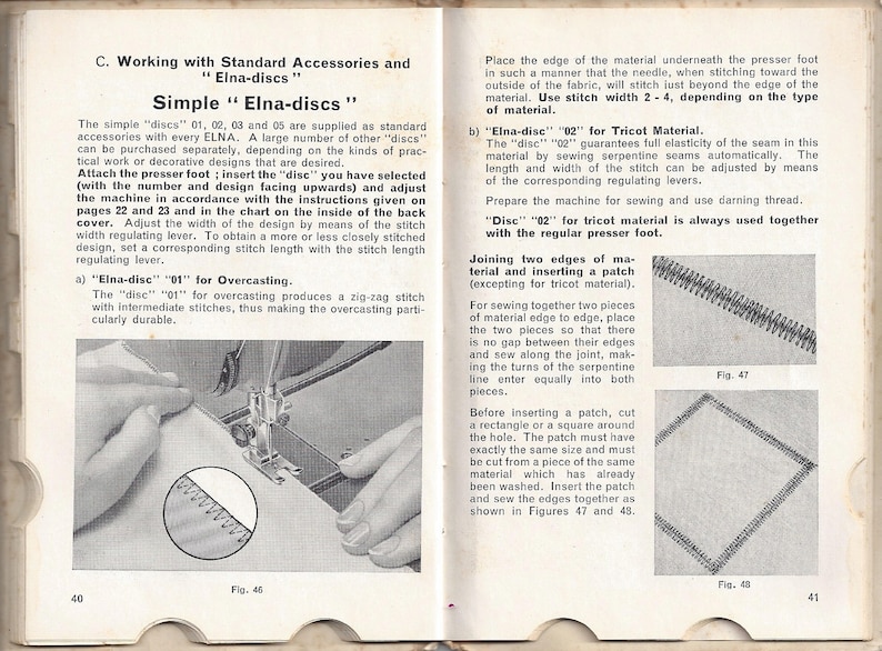 Elna Supermatic SU Green Sewing Machine Manual PDF, 19521958 Vintage