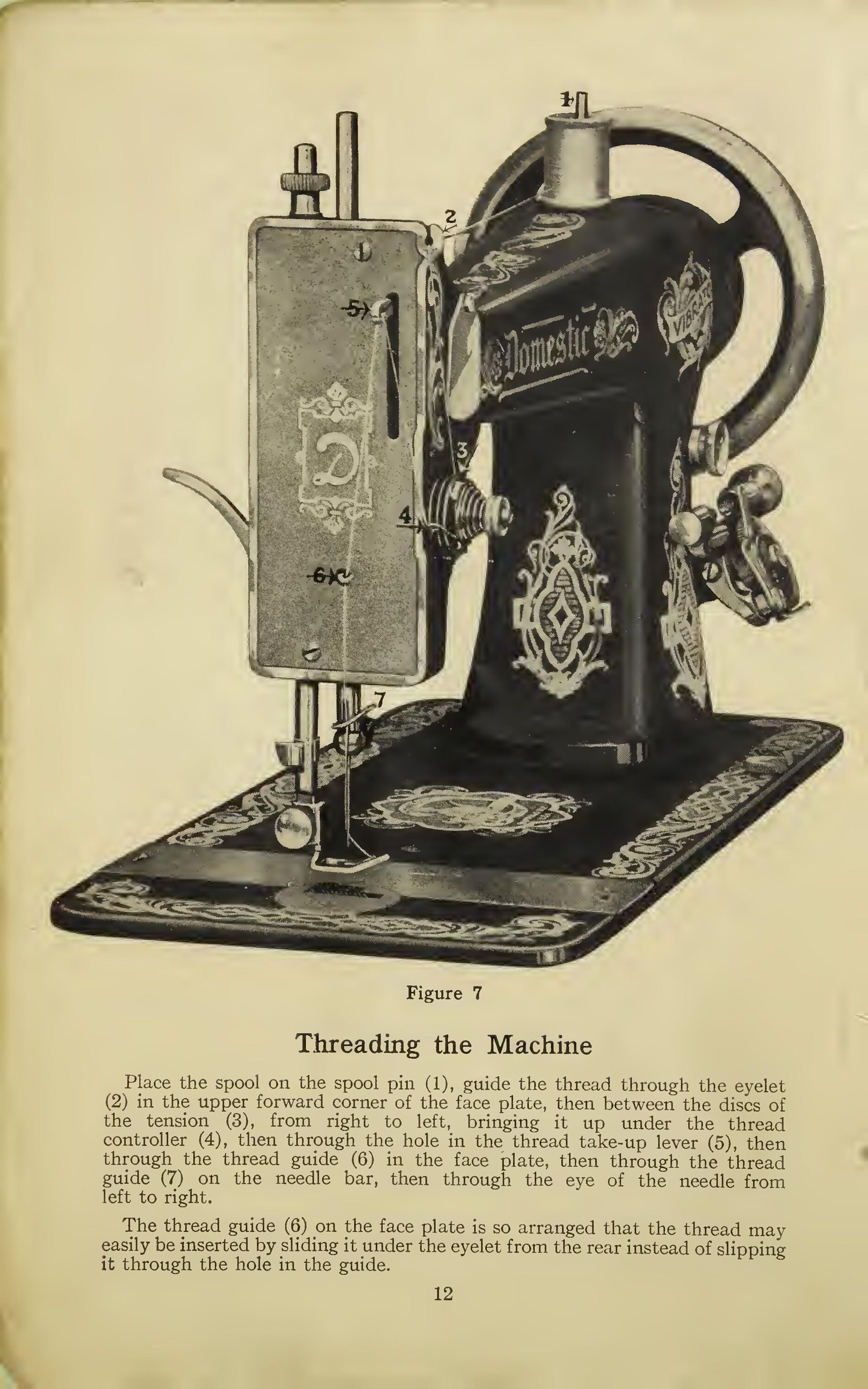 Vintage Domestic Sewing Machine Instructions Manual PDF Digital