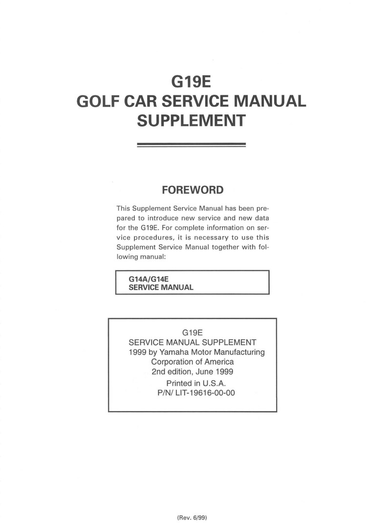 Yamaha G14, G16, G19, G20, G11 Golf Cart Service Manual PDF Etsy