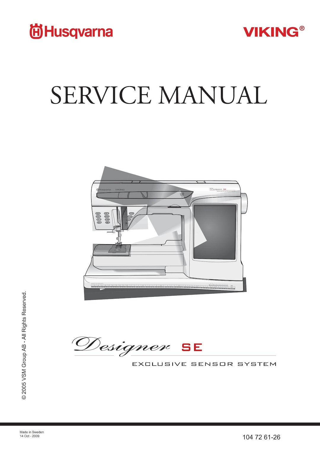 Viking Designer SE SE LE Service Manual Pdf, Husqvarna