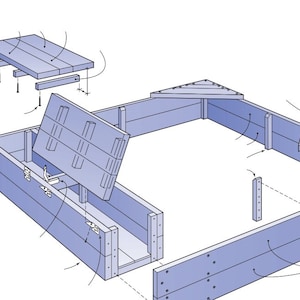 DIY Sandbox Plans PDF, DIY Woodworking Plans, diy backyard sandboxes, diy sandbox ideas | Digital pdf download