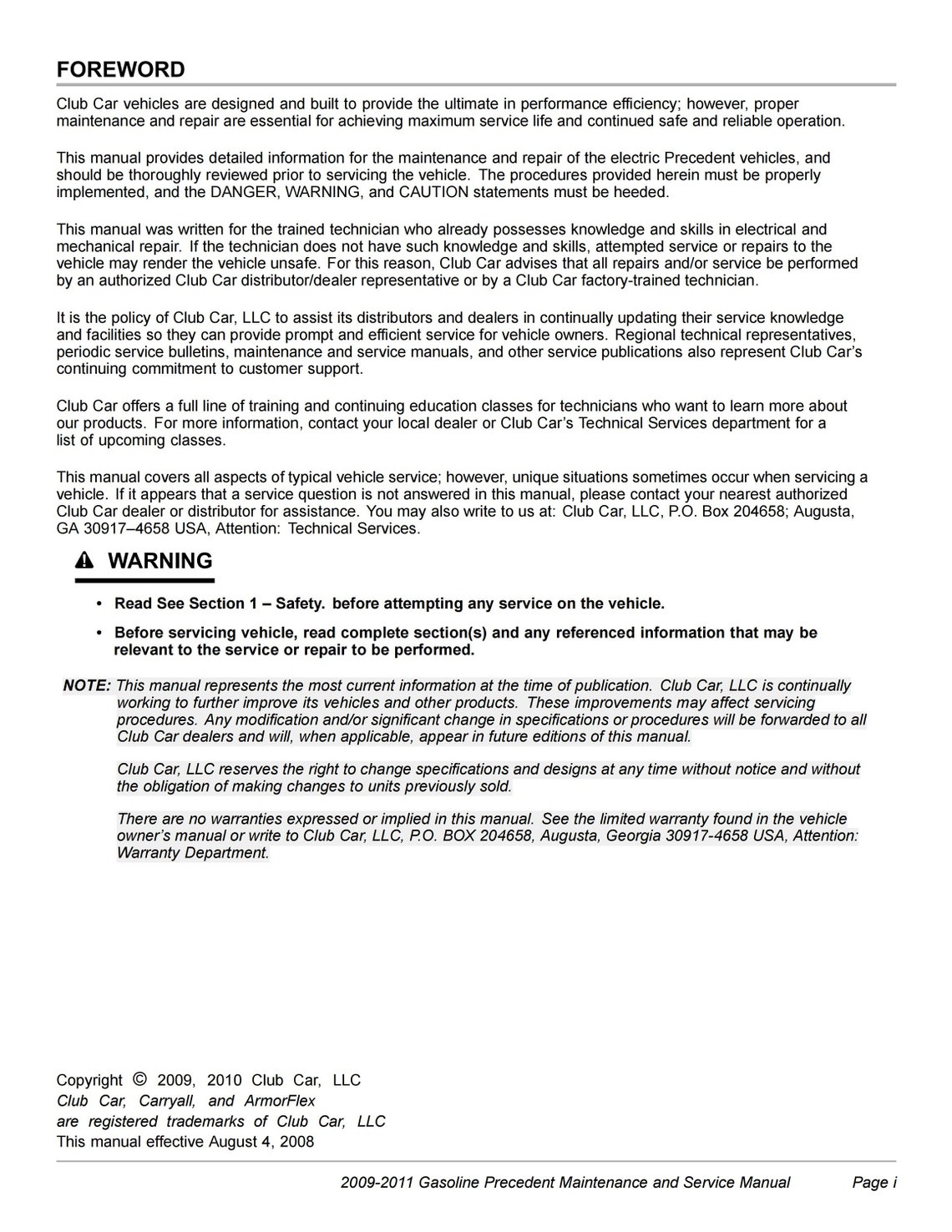 Club Car Owners Manual Download