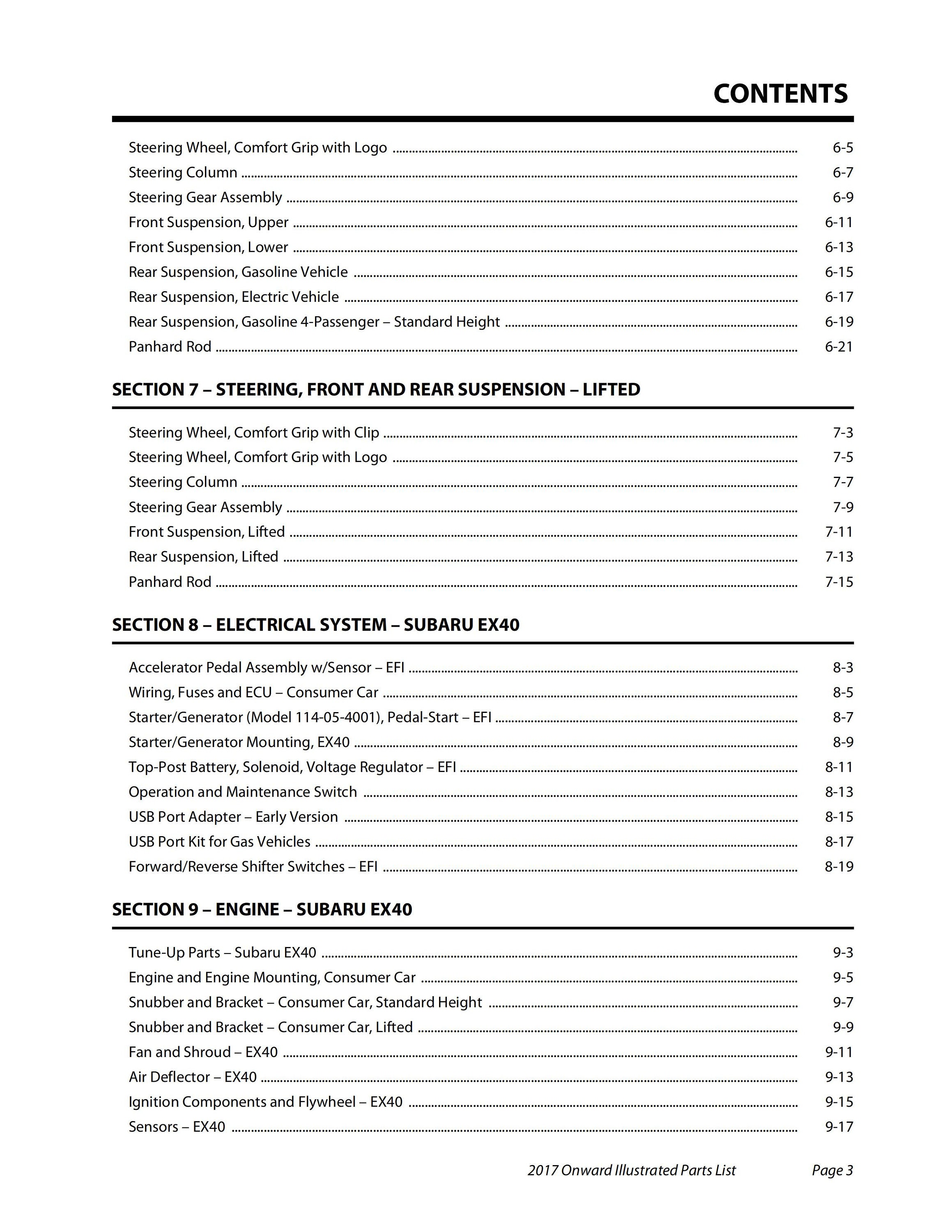 2017 Club Car Onward Illustrated Parts List PDF, Club Car Onward Golf Cart Repair, Club Car