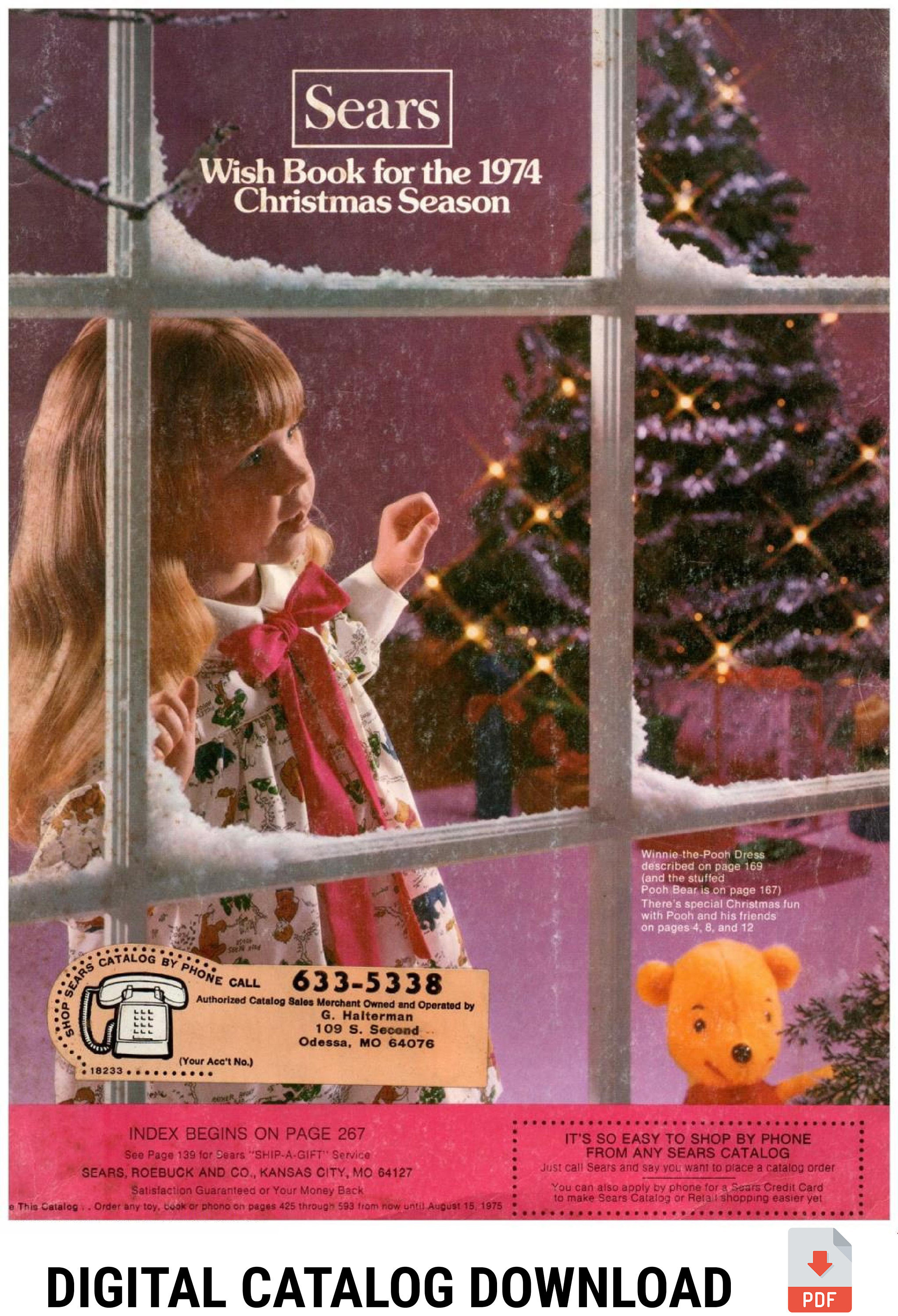 Sears Christmas Catalog 1974 PDF, Sears Wish Book, Vintage Sears