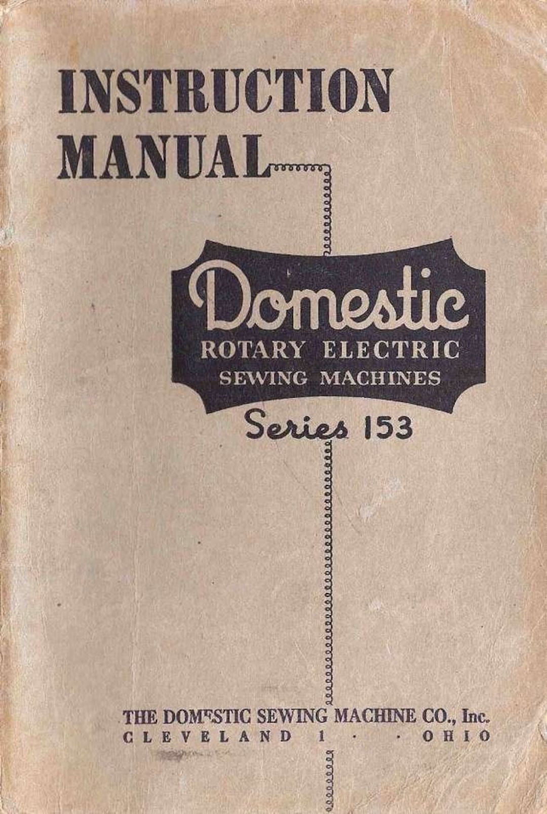 Domestic 153 Sewing Machine Manual PDF, Domestic Rotary Elecric Sewing