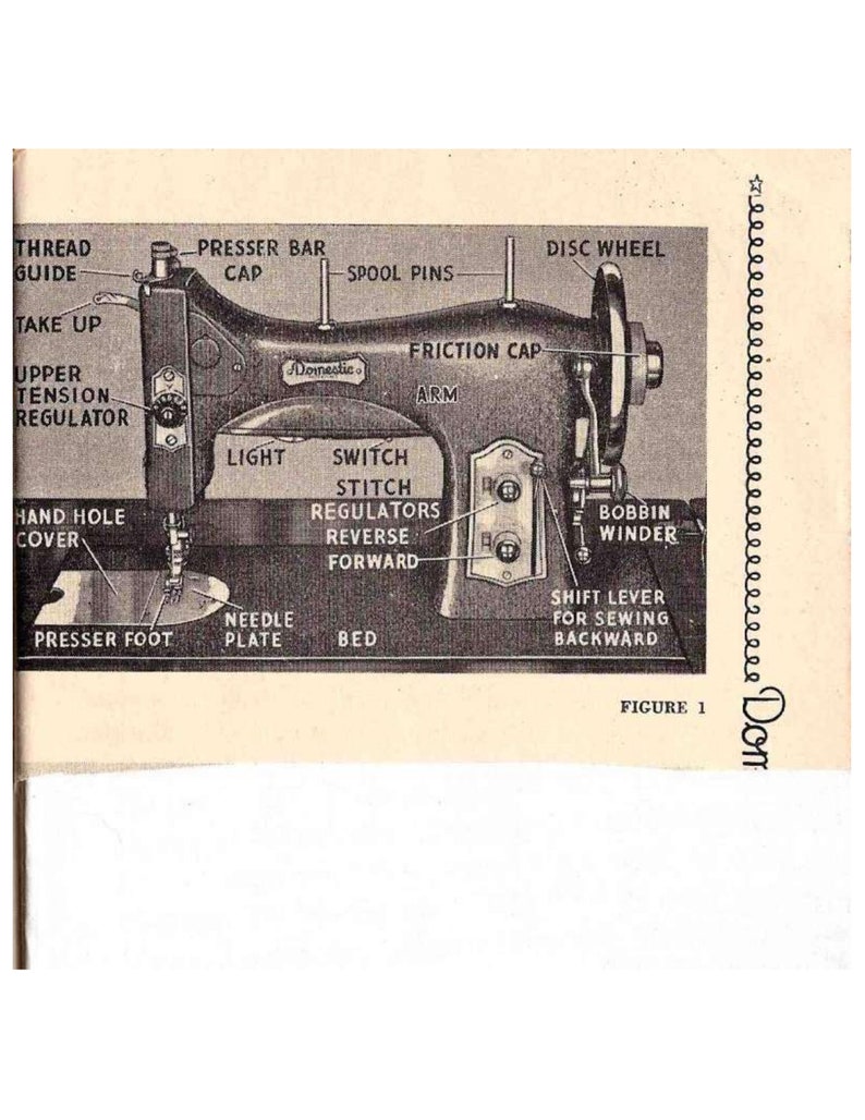 Domestic 153 Sewing Machine Manual PDF, Domestic Rotary Elecric Sewing