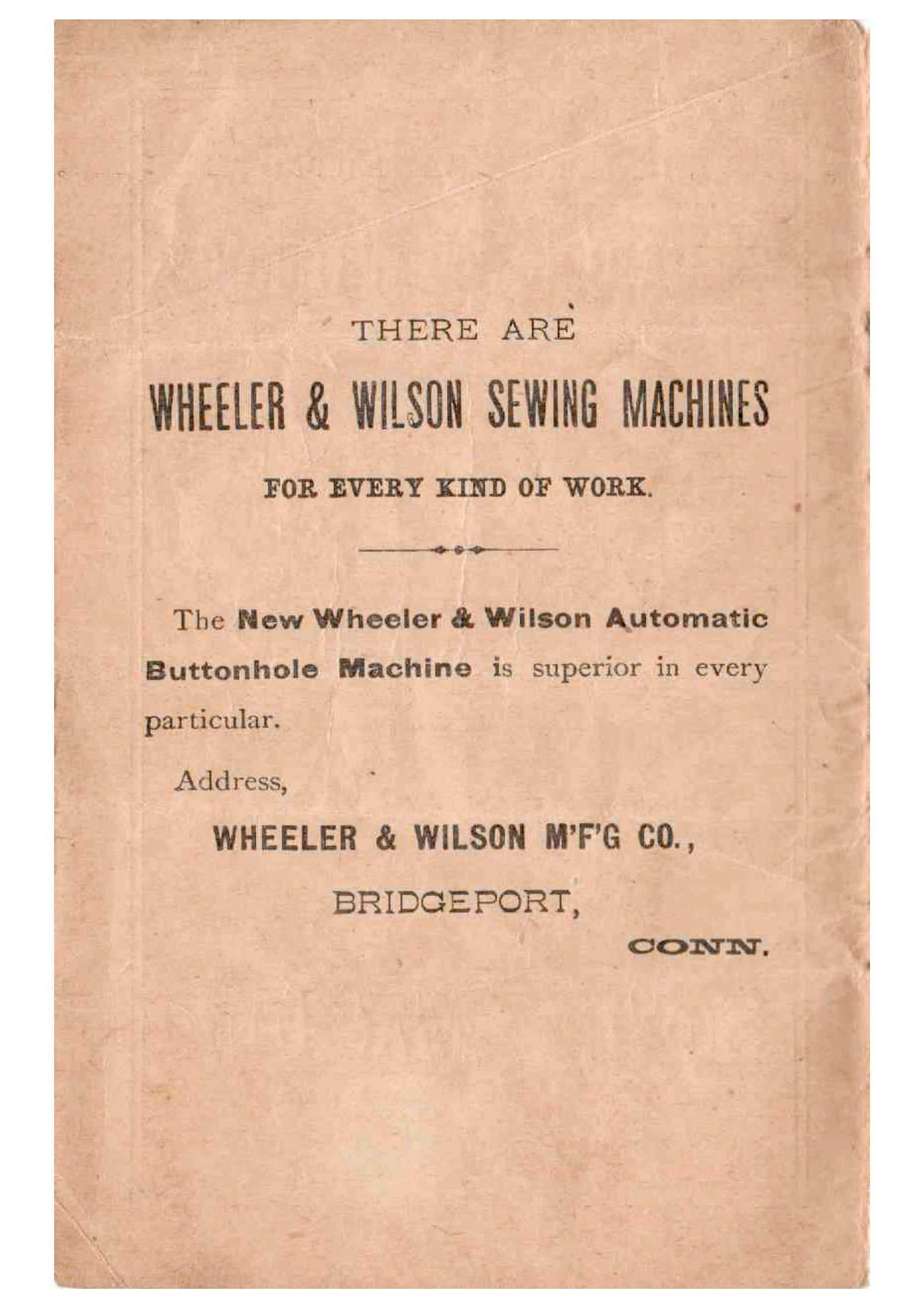 Wheeler & Wilson's New Family Sewing Machine No. 8 Manual PDF, Sewing