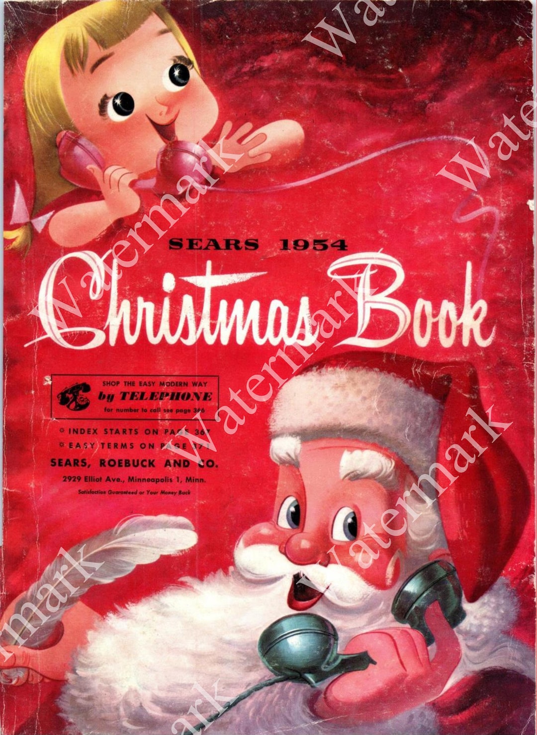 Vintage 1954 Sears Christmas Catalog Wishbook PDF Digital Download