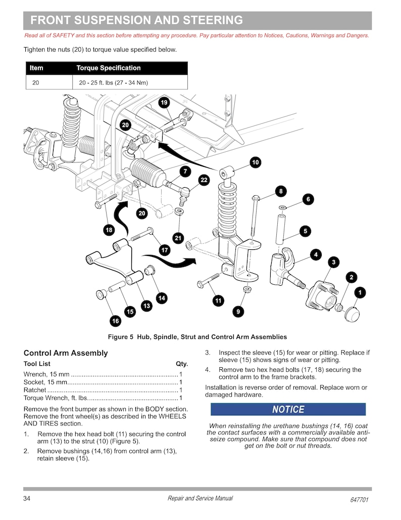 20162020 EZGO RXV Gas Golf Cart Repair & Service Manual PDF, Ezgo Rxv