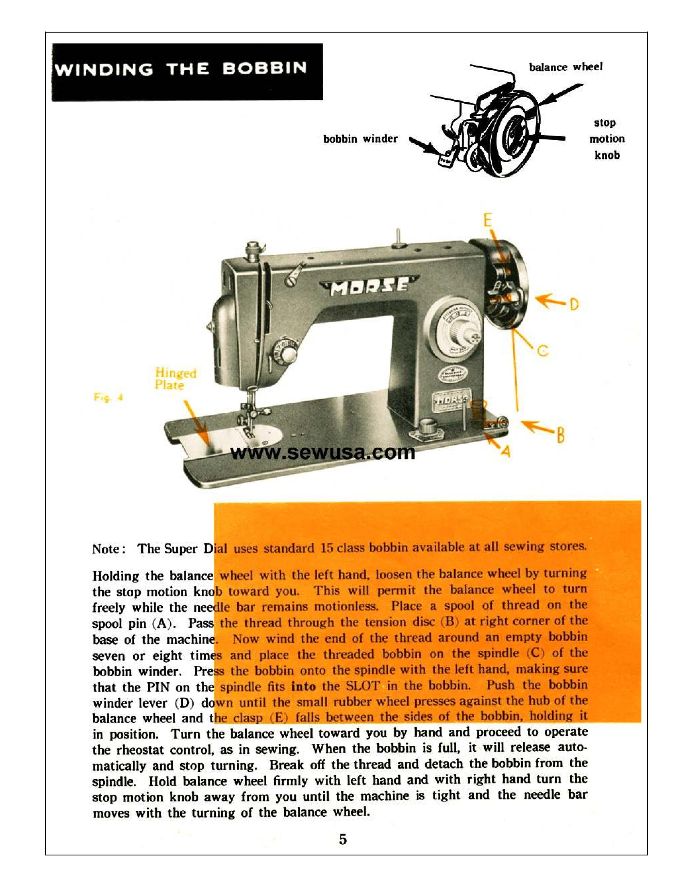 Morse Super Dial Sewing Machine Manual PDF, How to Thread a Morse Super