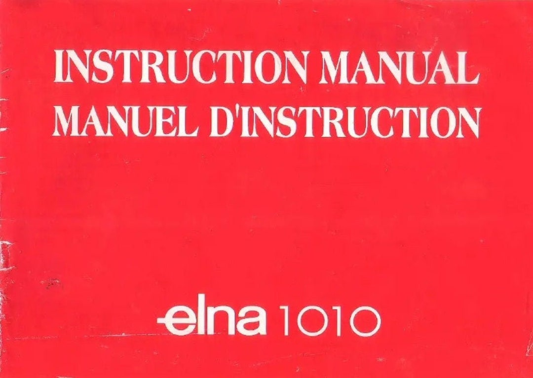 Elna 1010 Sewing Machine Manual, Elna Sewing Machine 1010, Vintage Elna