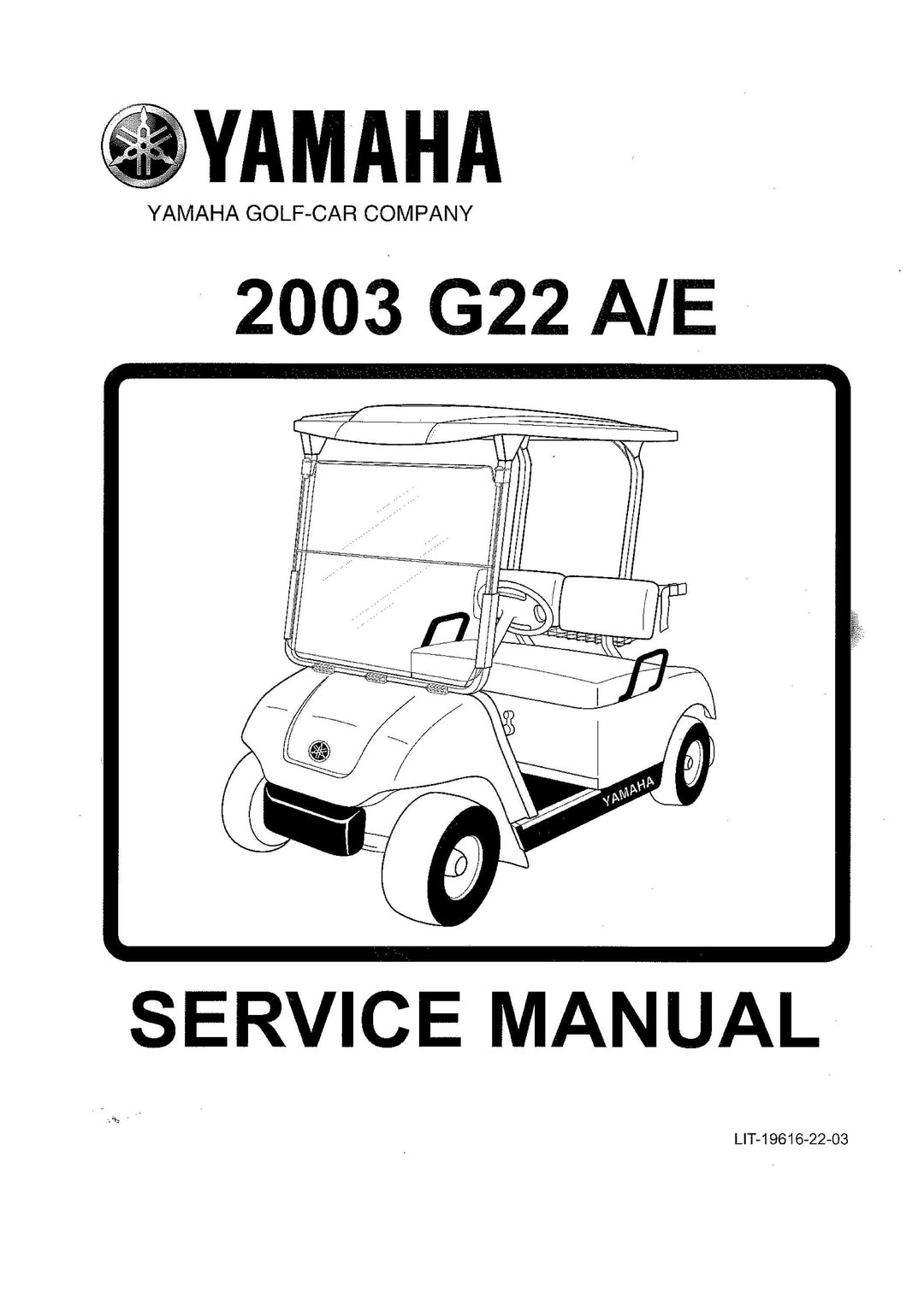 Yamaha G22 G22A G22E Golf Cart 2003 Service Manual PDF Download, Yamaha