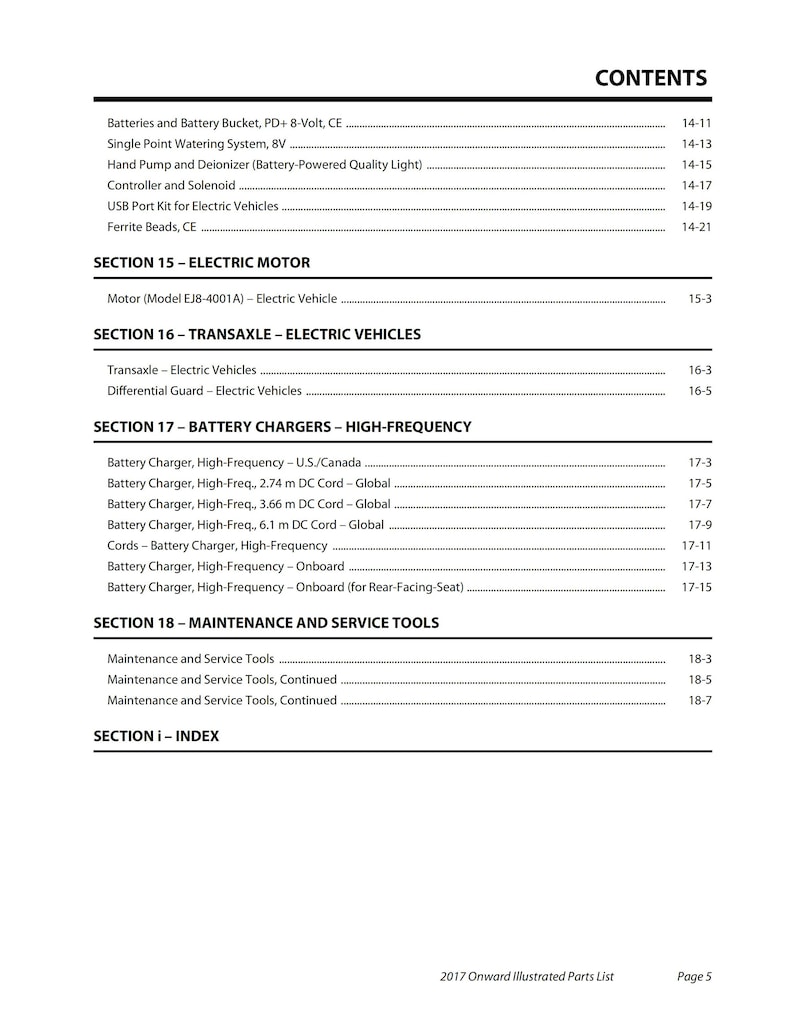 Club Car Checklist.pdf 2017 Club Car Onward Illustrated Parts List PDF, Club Car Onward Golf ...