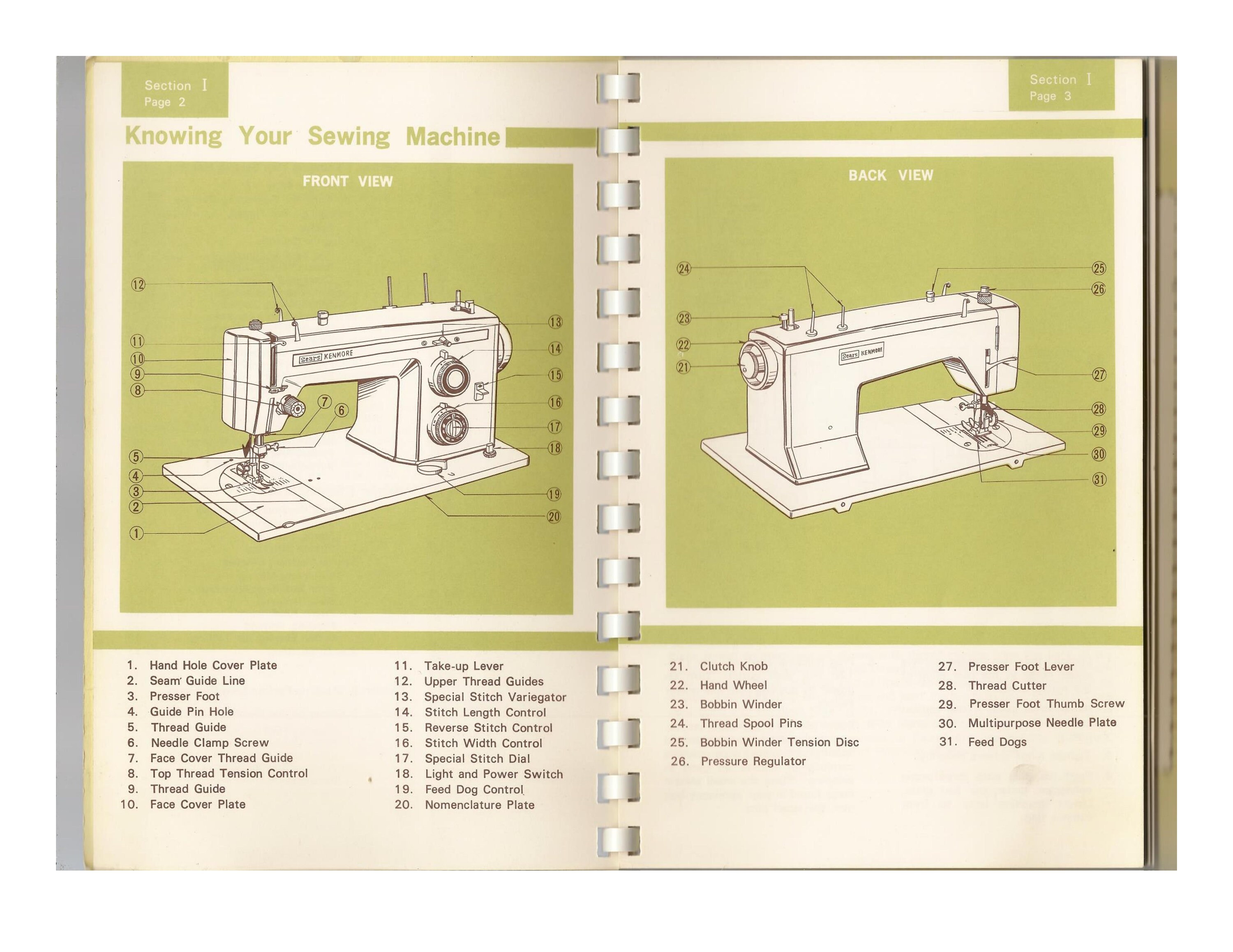 Kenmore 1400 Zigzag Sewing Machine Manual, 158.14000 158.14001, 158.