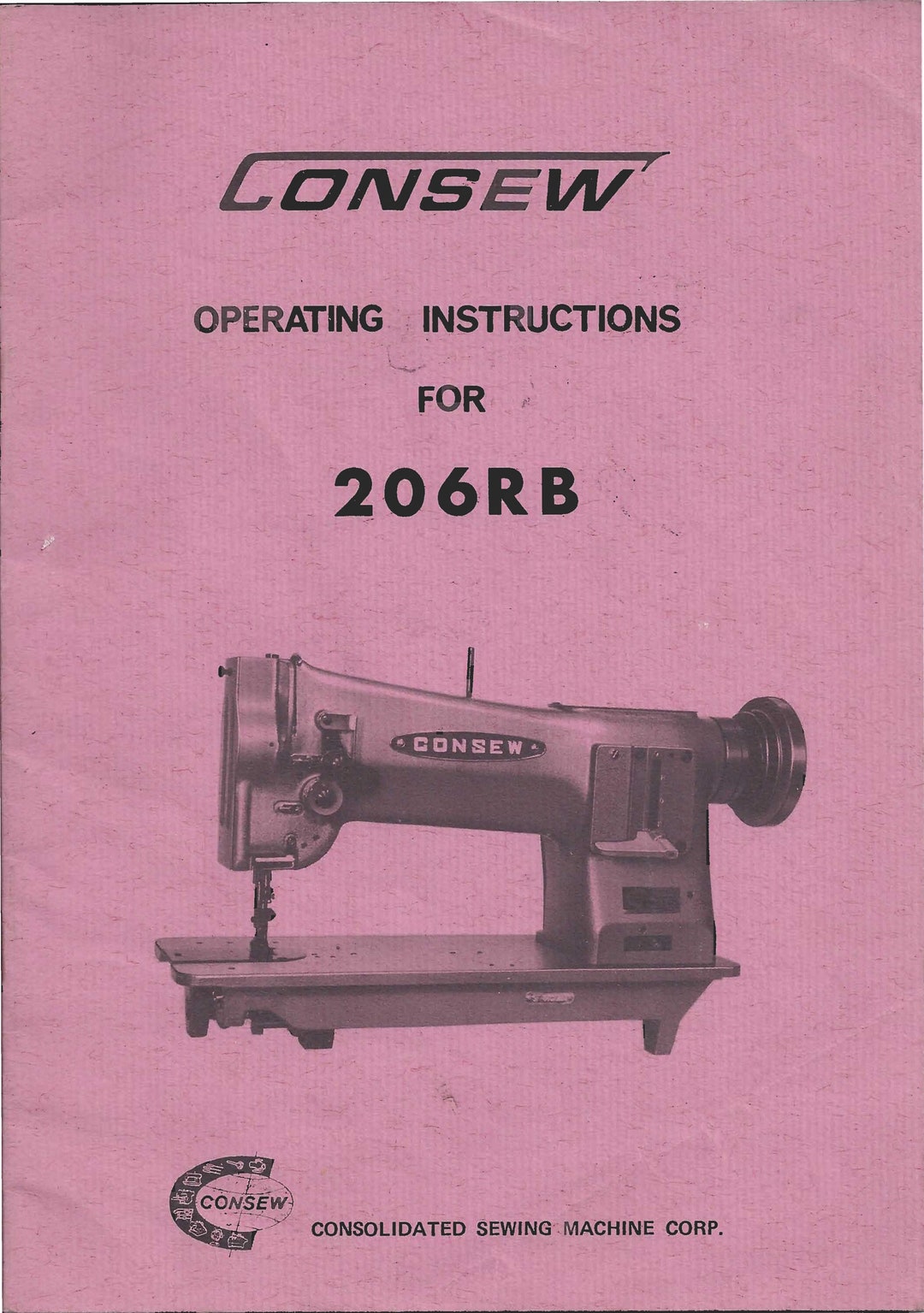 Consew 206RB 206RB-1 206RB-2 Sewing Machine Manual, How to Thread