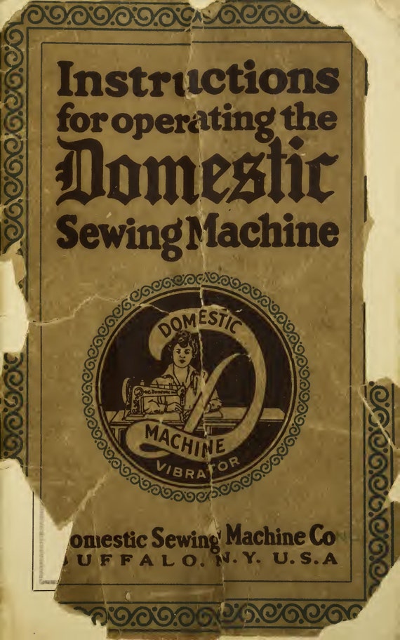 Vintage Domestic Sewing Machine Instructions Manual PDF Digital