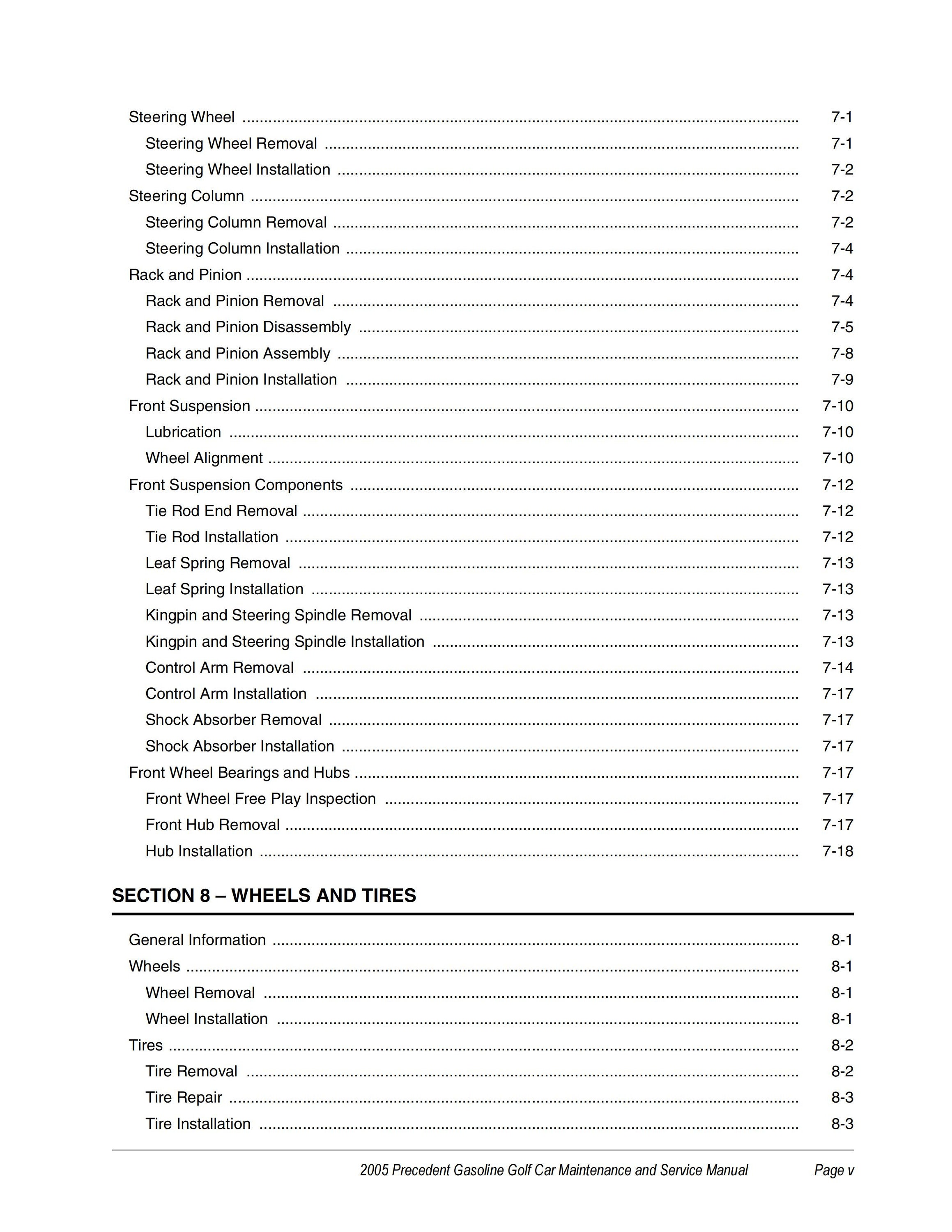 Club Car Checklist.pdf 2005 Club Car Precedent Gas Golf Cart Maintenance & Service Manual ...