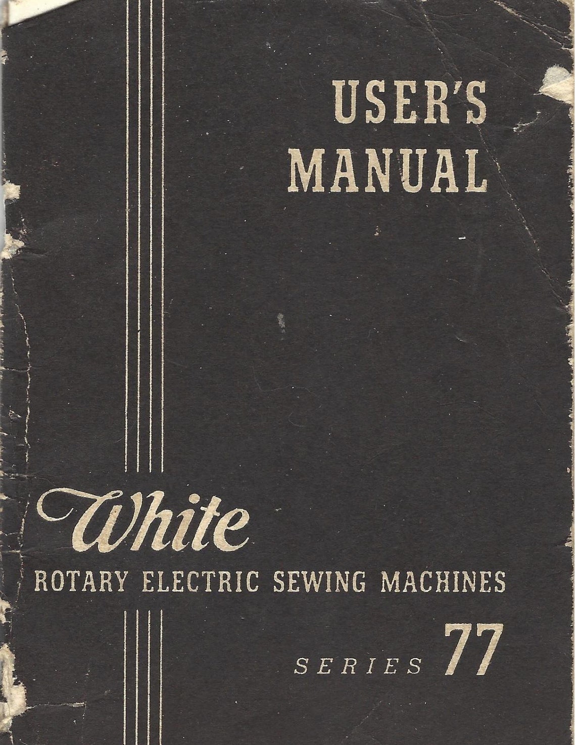 White Rotary Sewing Machine Model 77 Instruction Manual PDF, White