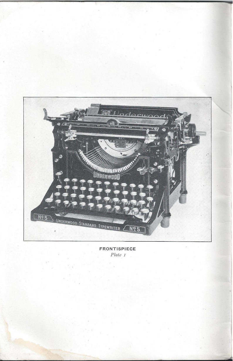 Underwood Typewriter No 5 Repair Manual PDF, How to Repair Rebuilt and