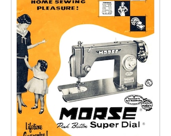 Vintage Morse Zig Zag Fotomatic III 4300 Sewing Machine Heavy Duty w/ Manual 