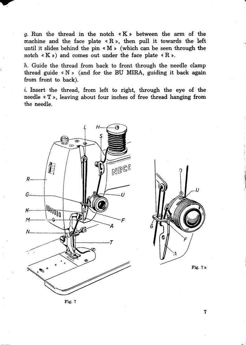 Necchi BU / BF Mira and Nova Service Manual, Necchi Sewing Machine