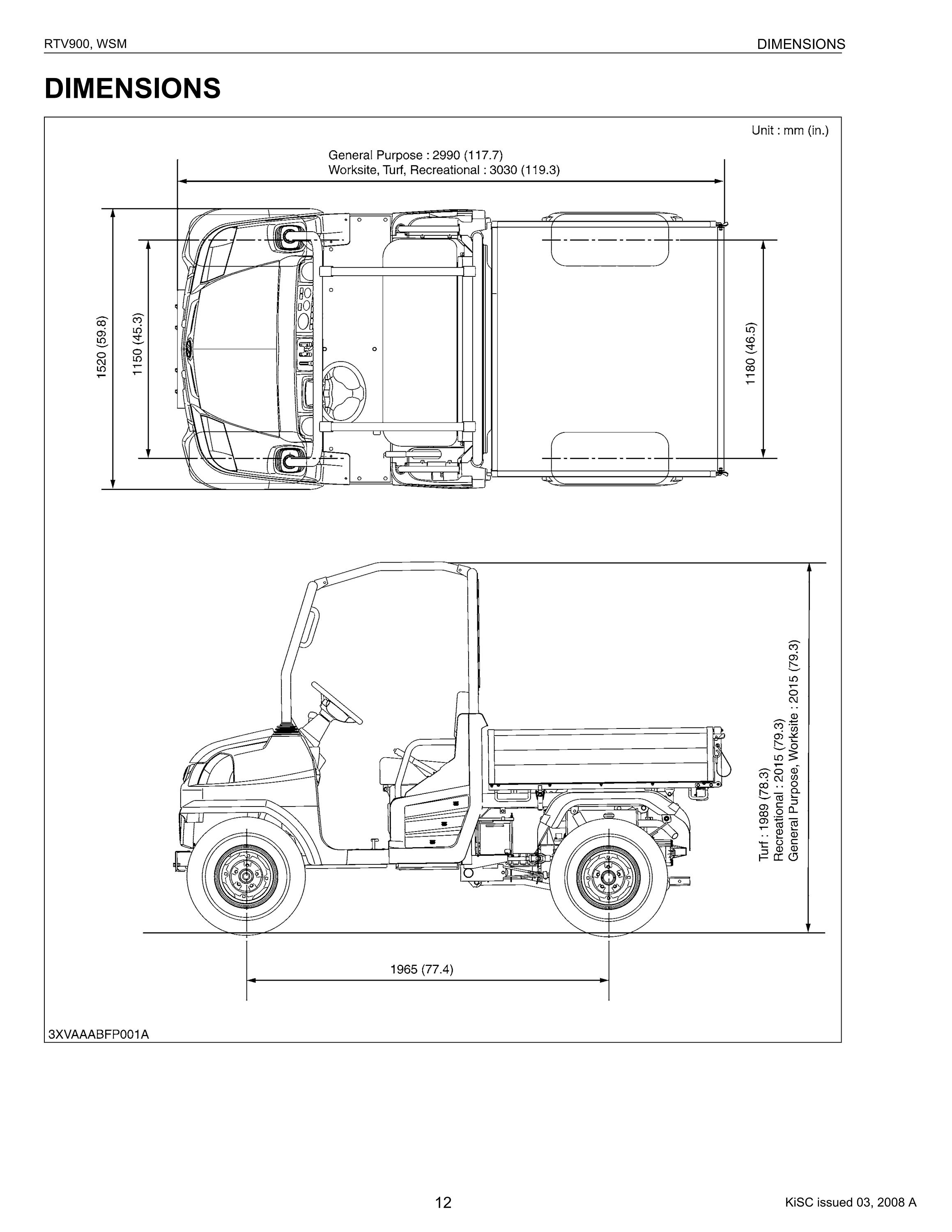 Kubota RTV900 Utility Vehicle Workshop Manual PDF FR