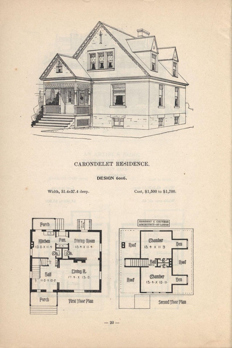 29 Victorian House Plans PDF E-Book, Vintage Victorian Architecture image 4