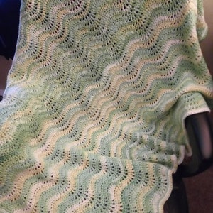 Crocheted Rippling Waves Blanket
