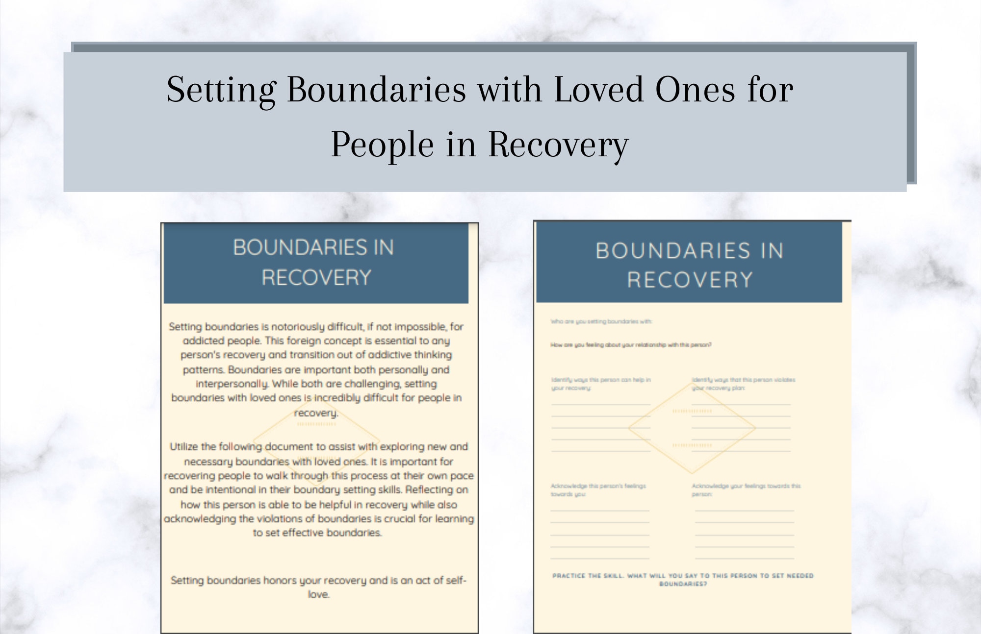 recovery worksheet setting boundaries with loved ones etsy israel