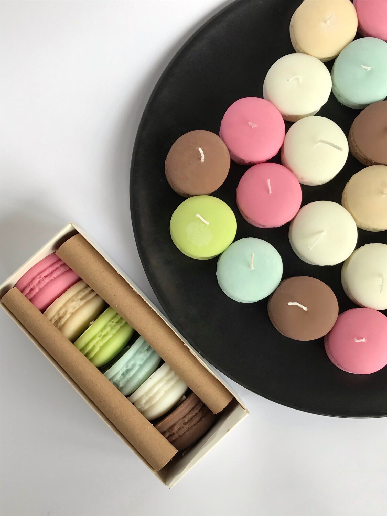 Macaron Shaped Candles/Set of Macaron Candles/Scented Soy Wax Etsy