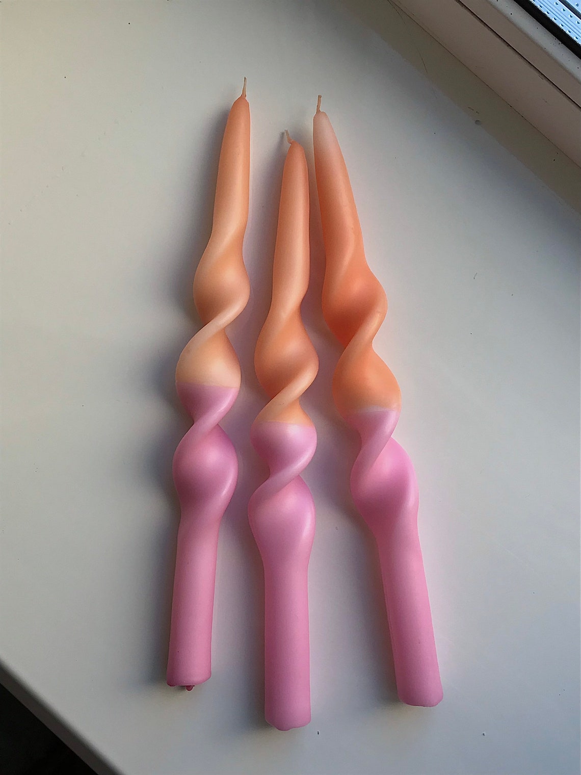 High Twisted Candle Twisted Candle Handmade Taper Candle Etsy