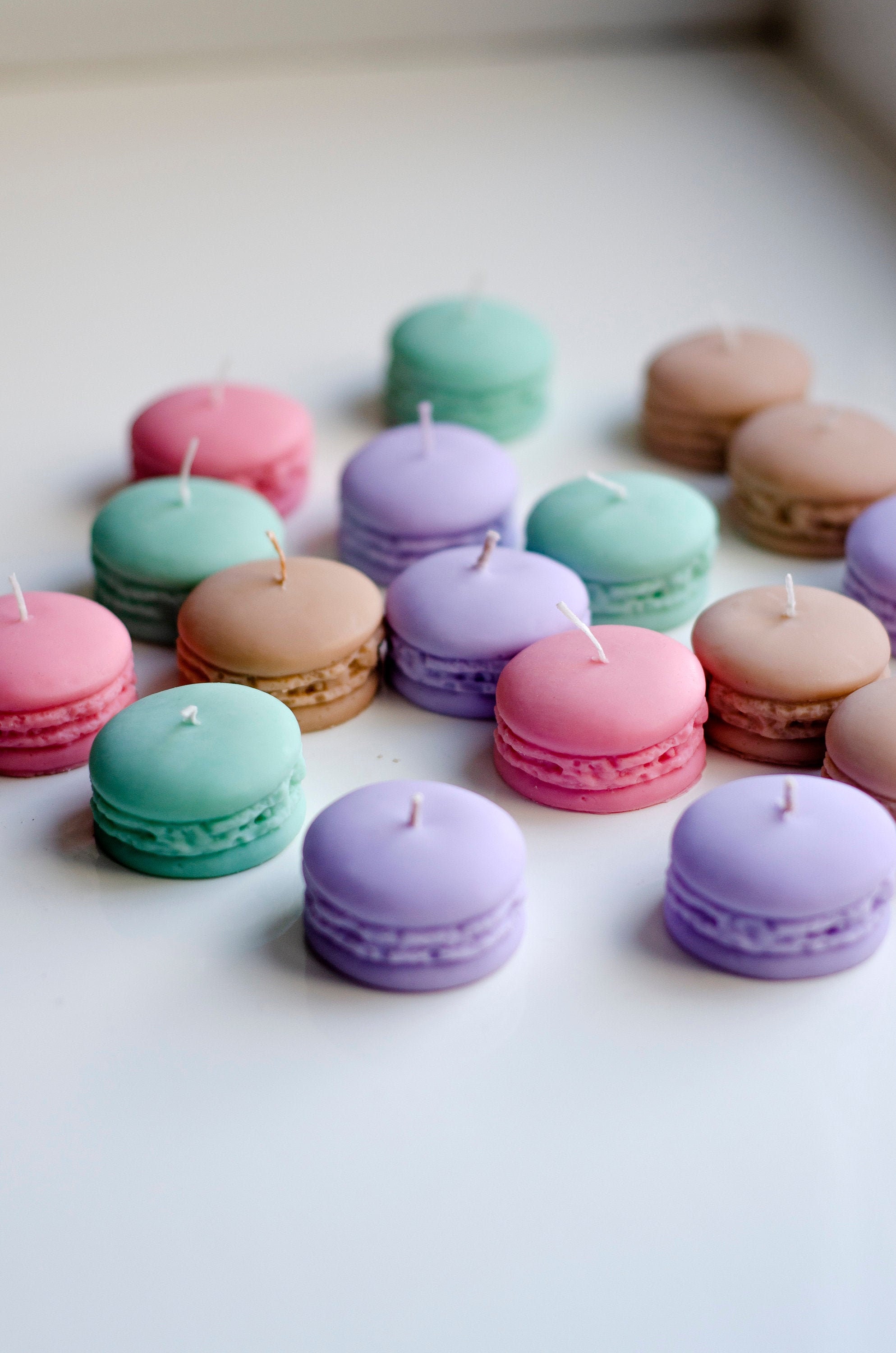 Macaron Shaped Candles/Set of Macaron Candles/Scented Soy Wax Etsy