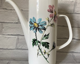 J&G Meakin Studio Coffee pot pink and blue daisy design
