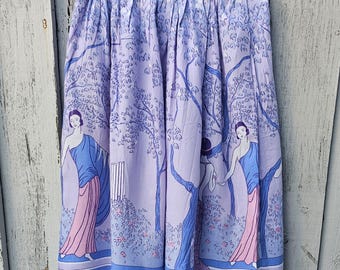 Vintage Pink and lilac skirt Small